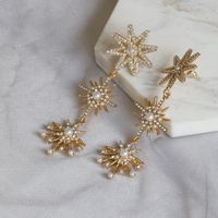 Nuevos Pendientes De Estrella De Moda Con Diamantes Al Por Mayor main image 3