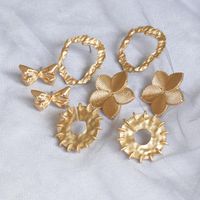 Korean New Alloy Butterfly Flower Geometry Various Earrings Plating Earrings Women main image 1
