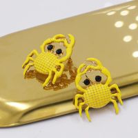 New Oil Earrings Marine Series Crab Earrings Wholesale main image 3