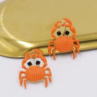 New Oil Earrings Marine Series Crab Earrings Wholesale main image 4
