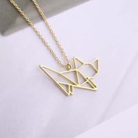 Cute Necklace Small Fox Pendant Necklace Animal Necklace Ladies Clavicle Chain sku image 3