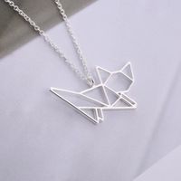 Cute Necklace Small Fox Pendant Necklace Animal Necklace Ladies Clavicle Chain sku image 4