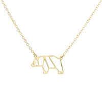 New Necklace Origami Panda Necklace Environmental Protection Alloy Plating Gold Silver Animal Cubs Necklace Clavicle Chain sku image 1
