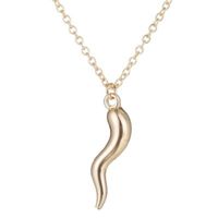 S Curve Necklace Marine Small Conch Small Shell Pendant Necklace Female Clavicle Chain Small Pepper Necklace sku image 1