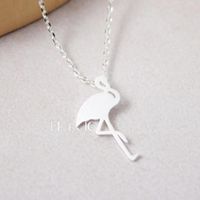 Cute Animal Necklace Ostrich Red-crowned Crane Pendant Necklace Short Fine Clavicle Chain Wholesale sku image 2