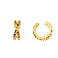 Earrings 2021 التصميم الأصلي الأقراط الأوروبية والأمريكية الرجعية الهيب هوب الصليب مقطع الأذن بدون ثقب الأذن Ers52 sku image 2