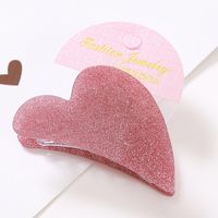 Korean Gold Powder Candy Color Acrylic Hair Clip Love Grab Clip Hair Clip Wholesale sku image 2