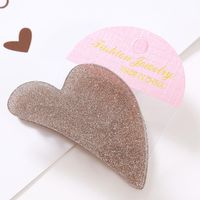 Korean Gold Powder Candy Color Acrylic Hair Clip Love Grab Clip Hair Clip Wholesale sku image 4