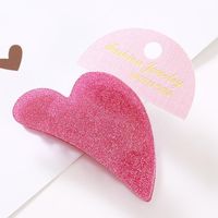 Korean Gold Powder Candy Color Acrylic Hair Clip Love Grab Clip Hair Clip Wholesale sku image 5