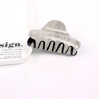 Korean Marble Retro Medium Plate Hair Clip Grasp Wood Grain Acrylic Cheap Hair Accessories Wholesale sku image 6