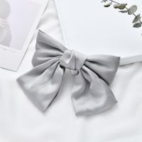 Silk Double Satin Oversized Bow Hair Clip Top Clip Hair Accessories Fabric Cheap Spring Clip sku image 6