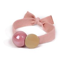 Korean Simple Thick Rubber Band Candy Color Bright Beads Sweet Cheap Scrunchies Wholesale sku image 1
