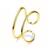 New Stainless Steel Fashion Semicolon Ring Open Bracelet Wholesale sku image 2