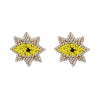 53987 Européen Et Américain Exagérée Xingx Eye Strass Strass Boucles D'oreilles Personnalité À La Mode Femmes Rétro Boucles D'oreilles Croix-frontière sku image 1