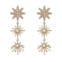 New Fashion Star Earrings With Diamonds Wholesale sku image 1