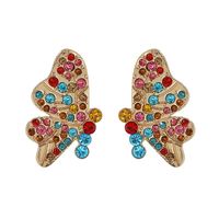 53986 Jujia Européen Et Américain Nouveau Exagéré Célèbre Marque Boucles D'oreilles Personnalité Papillon Diamant-intégré Oreille Anneaux Croix-frontière Fournir Souhaite sku image 3