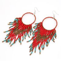 New Fashion Bohemian Style Beaded Tassel Earrings Wholesale Yiwu main image 3