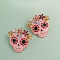 Fashion Skull Diamond Alloy Artificial Gemstones Earrings Ear Studs main image 1