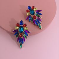 New Fashion Geometric Retro Colored Flower Earrings Wholesale main image 3