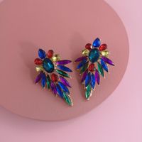 New Fashion Geometric Retro Colored Flower Earrings Wholesale main image 5
