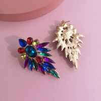 New Fashion Geometric Retro Colored Flower Earrings Wholesale main image 6