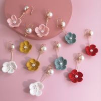 New Fashion Knitted Flower Earrings For Women Wholesale main image 6