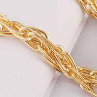 New Fashion Retro Punk Metal Exaggerated Geometric Necklace Simple Multilayer Necklace Wholesale main image 4