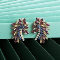 New Fashion Retro Color Flower Earrings Wholesale main image 5