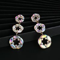 New Fashion Geometric Retro Color Round Earrings For Women Wholesale main image 3