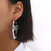 New Fashion Hollow Letter Punk Earrings Slub Ring Retro Earrings main image 4