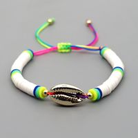Simple Bohemian Beach Style Natural Shell Woven Friendship Rope Bracelet For Women Wholesale main image 4