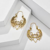 New Fashion Retro Wisp Empty Lotus Earrings Flower Basket Buckle Earrings For Women Wholesale main image 5