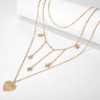 New Fashion Simple Five-pointed Star Heart-shaped Lettering Necklace Set Wild Sweater Chain Wholesale main image 3