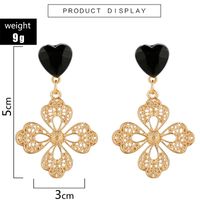 New Fashion Simple Zircon Love Flower Earrings For Women Wholesale main image 6