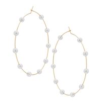 New Fashion Pearl Large Circle Earrings For Women Wholesale main image 4