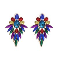 New Fashion Geometric Retro Colored Flower Earrings Wholesale sku image 1
