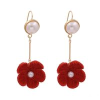 New Fashion Knitted Flower Earrings For Women Wholesale sku image 1
