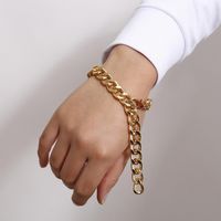 New Fashion Simple Hollow Cross Chain Geometric Bracelet Y-shaped Tassel Single Layer Long Bracelet sku image 1