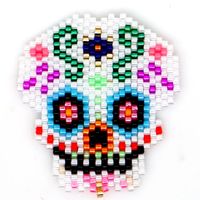 Nuevas Joyas Miyuki Mizhu Tejido Estilo Étnico Patrón De Calavera Totem Religioso Accesorios sku image 21