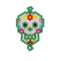 Nuevas Joyas Miyuki Mizhu Tejido Estilo Étnico Patrón De Calavera Totem Religioso Accesorios sku image 10