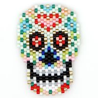 Nuevas Joyas Miyuki Mizhu Tejido Estilo Étnico Patrón De Calavera Totem Religioso Accesorios sku image 19