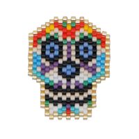 Nuevas Joyas Miyuki Mizhu Tejido Estilo Étnico Patrón De Calavera Totem Religioso Accesorios sku image 11