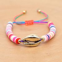 Simple Bohemian Beach Style Natural Shell Woven Friendship Rope Bracelet For Women Wholesale sku image 3