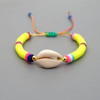 Simple Bohemian Beach Style Natural Shell Woven Friendship Rope Bracelet For Women Wholesale sku image 1