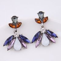 Metal Shiny Gorgeous Gemstone Earrings Yiwu Nihaojewelry Wholesale sku image 1