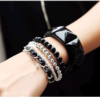 Korean Fashion Wild Pearl Woven Rope Multi-layer Bracelet Yiwu Nihaojewelry Wholesale main image 1