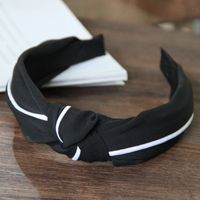 Korean New Simple Stitching Knotted Twisted Wide-brimmed Hair Band Yiwu Nihaojewelry Wholesale main image 1