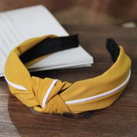 Korean New Simple Stitching Knotted Twisted Wide-brimmed Hair Band Yiwu Nihaojewelry Wholesale main image 5