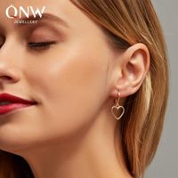 New Fashion Simple Hollow Love Metal Earrings Wholesale main image 2