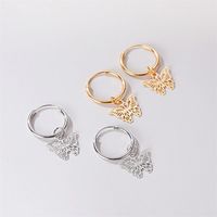 New Fashion Simple Sweet Butterfly Earrings Hollow Insect Earrings Wholesale main image 3